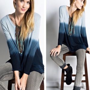 Dip Dye V-Neck Tunic